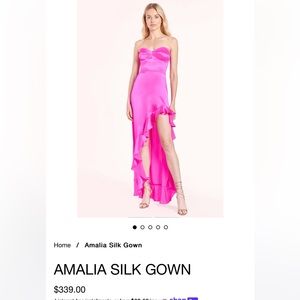 AMALIA SILK GOWN PINK